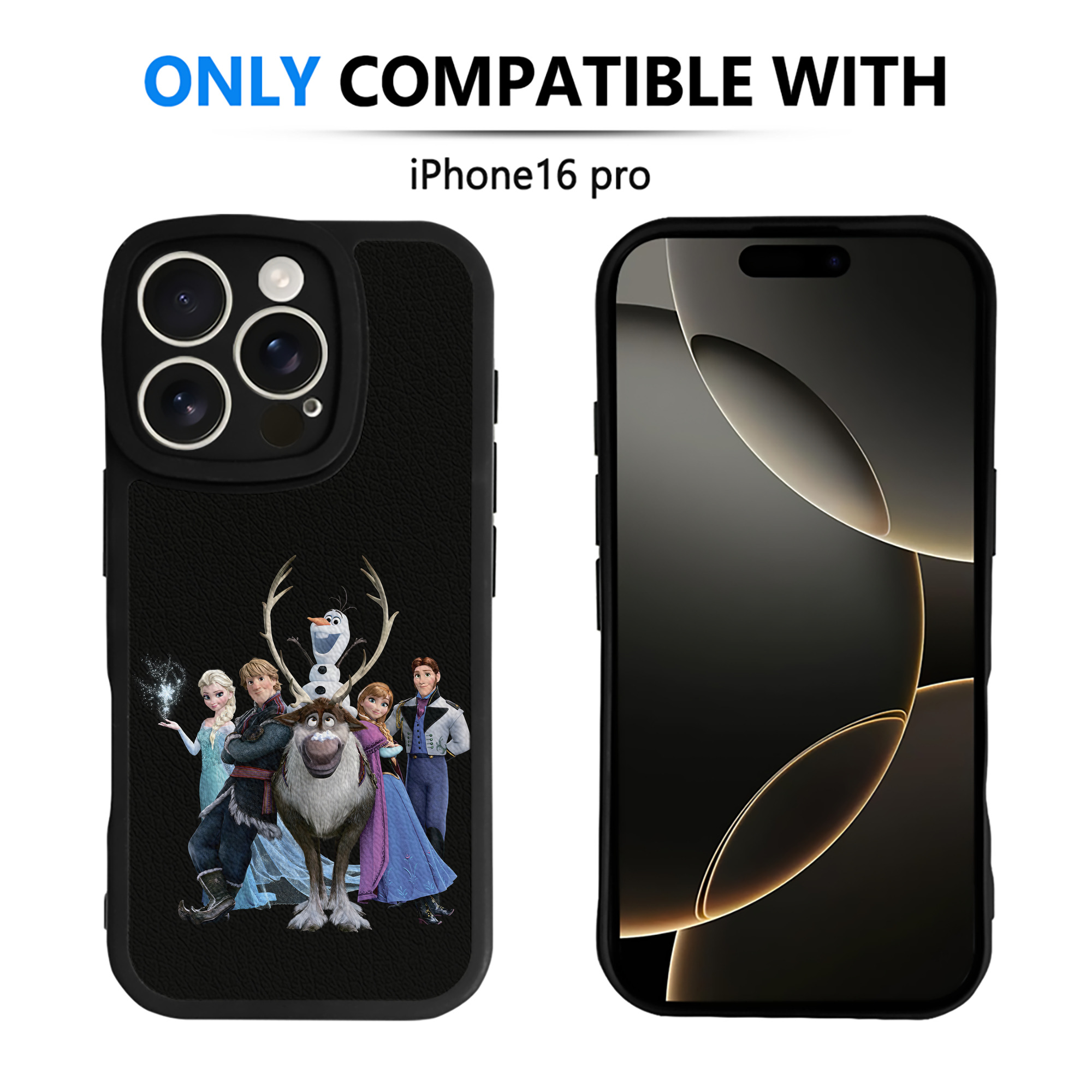 （画像用） アナと雪の女王 アンナ エルサ Frozen Anna Elsa 【iPhone 16シリーズ対応】シリコンスマホケース（レザー調） 材質：シリコン